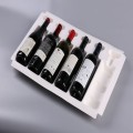 Bagasse Flasche geformte Zellstoffverpackung Weinkasteneinsatz