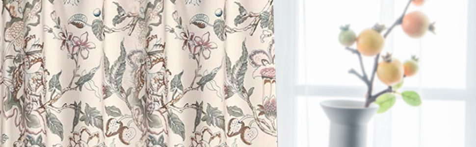 Printed Floral Curtains