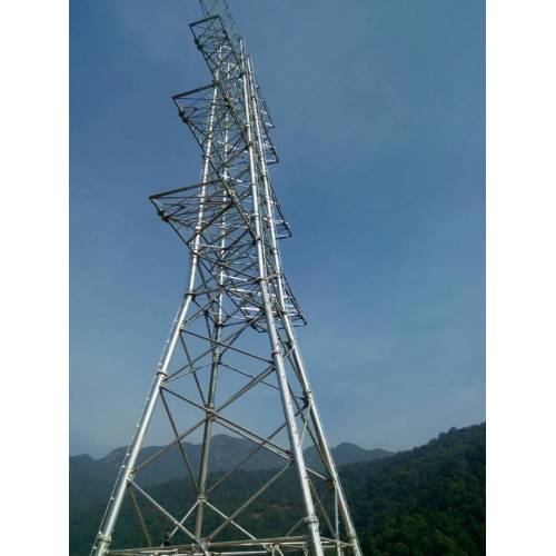 Torre de treliça de aço em ângulo de comunicação galvanizada por imersão a quente