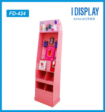 pop up cardboard gift bag display stand