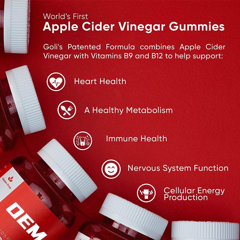 OEM/ODM Vegan Apple Flavor Slimming Beet Root Extract Weight Loss Apple Cider Vinegar Gummies