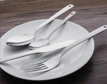 Stripe Stainless Steel Knife and Fork Sets