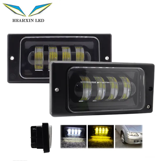 Hearxin 40W Waterproof 6inch DRL Fog Light - Dual Color Front Fog Lamp for Lada & Motorcycles