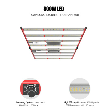 Planta de 8 barras de alta potência Grow Light 800W