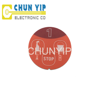 Round emboss type push button membrane switch panel