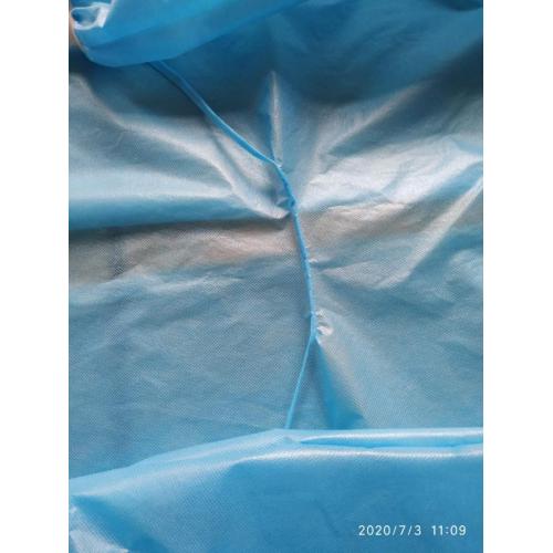 Disposable PP+PE  non-woven isolation gown