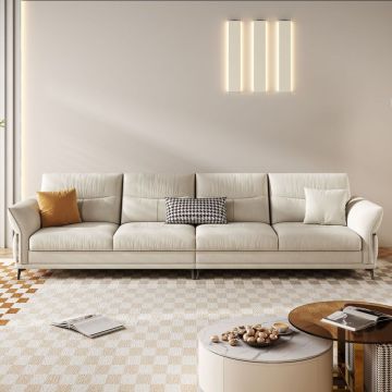 Italienischer Designer 4 -Sitzer -Sofa mit ausreichenden Armlehnen