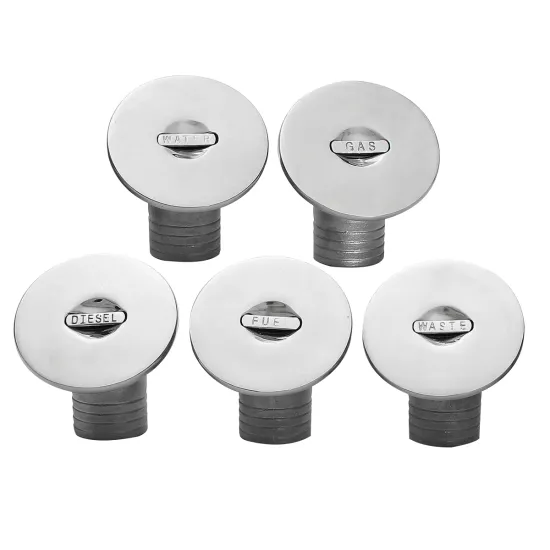 Mirror Polished 316 Stainless Steel Marine Boat Deck Gas and Fuel Filler Keyless Cap
