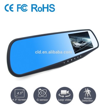 New Design 1280*720P 4.3" Screen 2CH 140 Degree Angle car vandalism camera