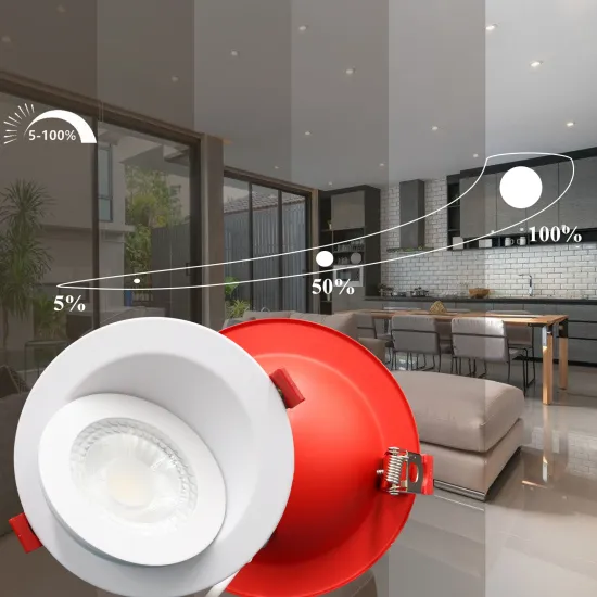 Fireproof Swivel Gimbal LED Ceiling Light, 5CCT, 4 Inch, 9W, Fire Rated