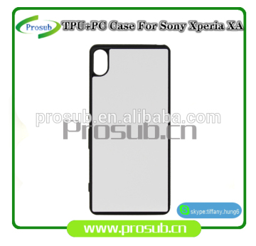 sublimation heat transfer silicon blank diy TPU+PC cell phone case cover skin for Prosub- Xperia XA