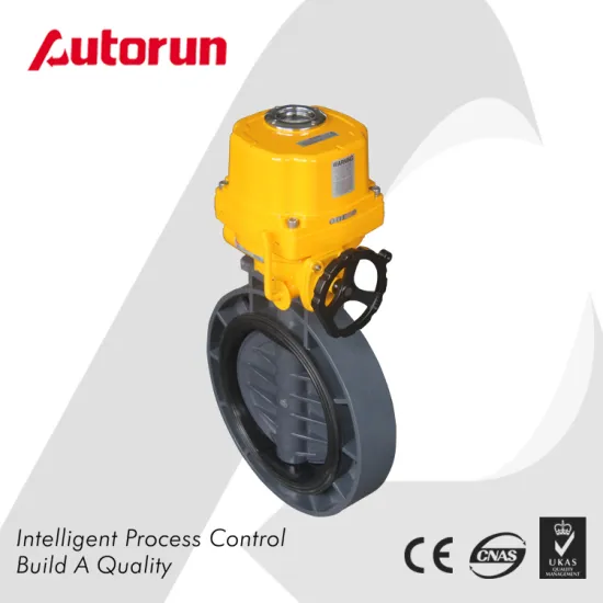 Dn300 12" Plastic Butterfly Valve with Explosion-Proof Electric Actuator