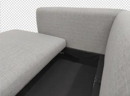 Foldable double armrest sofa