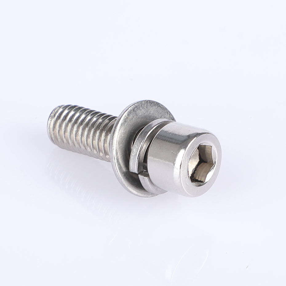 Stainless steel hexagonal three-combination swing nail (10)