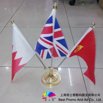 wooden stand table flag