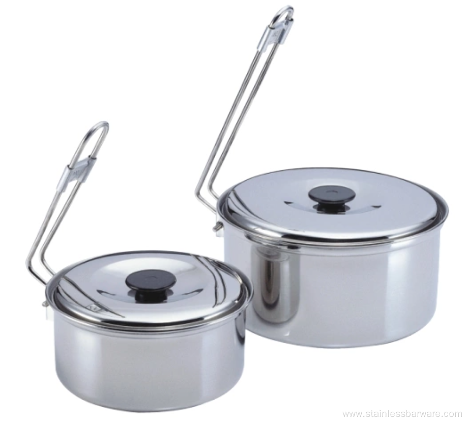 Two Pieces Of Outdoor stainless Steel Cookware