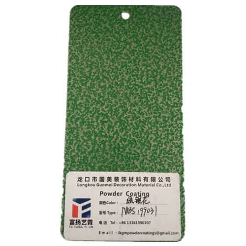 Semi Gloss Hammer tone Green Powder Coating Powder