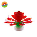 Fantastisk Flower Lotus Lights Musical Birthday Candle Cake