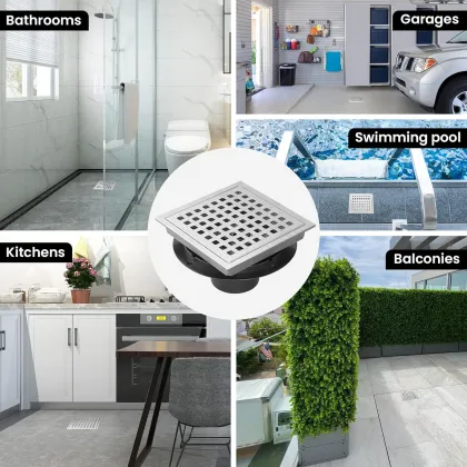 Stainless Steel Bathroom Floor Drain Tile Insert