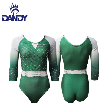 Green youth competition leotards