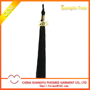 Hot Sell Graduation Cap Black Tassel With Gold 2016 Charms