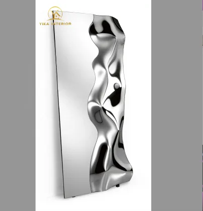 Imported Fiam Wave Decorative Wall Mirror - Modern Metal Wall Art