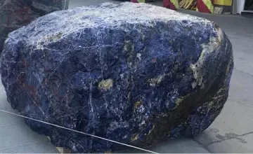 Semi precious big super blue sodalite block