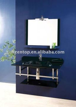 wall mounted glass basin 304# stainless steel braket & railing,and tempered glass shelf