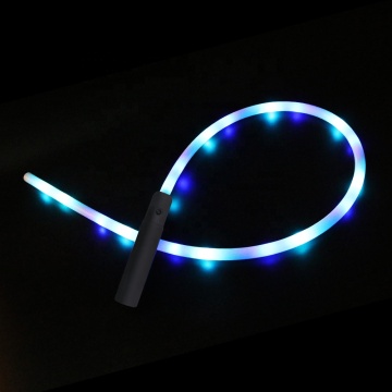 Color-Changing Silicon Dancing Whip with Running Lights for New Party Whips