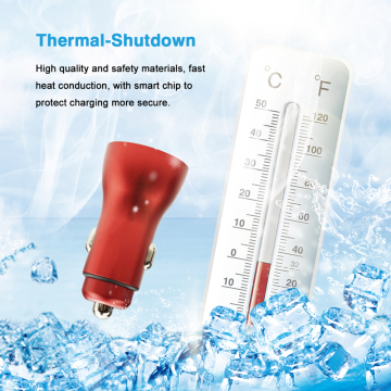 2 Port Dual USB Chargers LCD Display 12-24V Cigarette Socket Lighter Fast Car Charger Adapter
