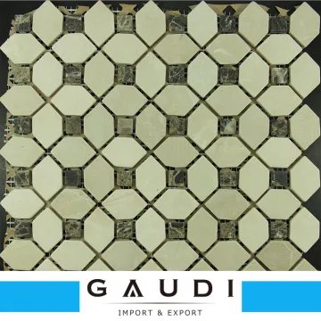 Factory wholesale price irregular 8mm thickness natural stone mosaic tile backsplash