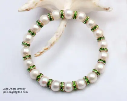 freshwater pearl bracelet ,925 silver jewelry,peridot jewelry