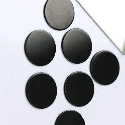 Natural Black Agate Round Loose Stone Inlaid Pendant