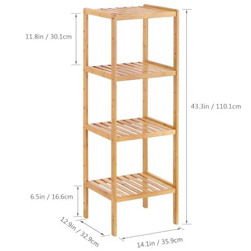 Freestanding 4-Tier Storage Rack Shelving Unit