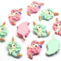 Μόδα 3D Sea-maid Kawaii Resin Cabochon Flatback Beads Charms Room Decoration DIY Craft Ornaments