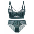 34d/36d/38d/40d Spitzen-Bügel-Dessous und Höschen-Set