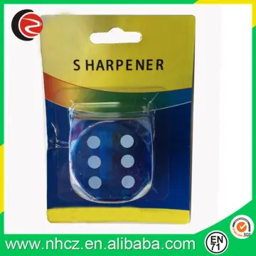 big square blue dice sharpener