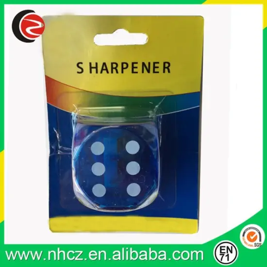 big square blue dice sharpener