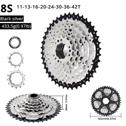 8 Speed 11-46T Bicycle Cassette for Shimano SRAM Mountain Bike Freewheel