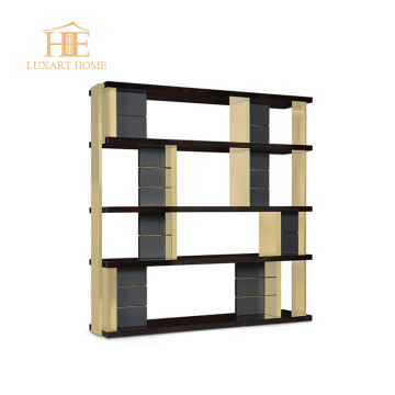 High-Grade Solid Wood and Stainless Steel Display Shelf