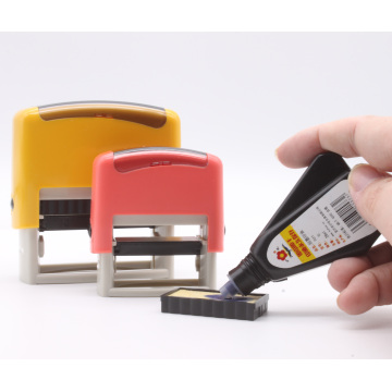 Customizable mini plastic pocket name self-inking stamp