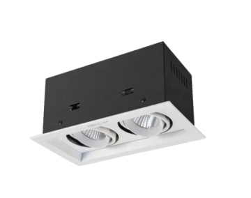 Spotlight de rejilla blanca y negra