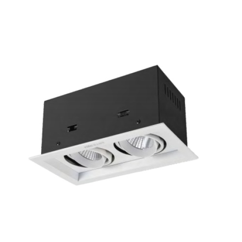 흰색과 검은 그릴 스포트라이트