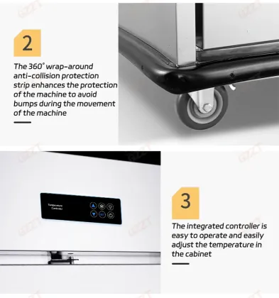 Commercial Mobile Refrigerator Food Trolley