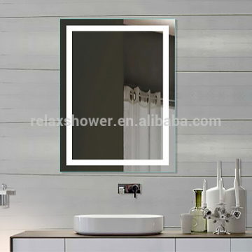 Newest design clear silver illuminating led bathroom mirror