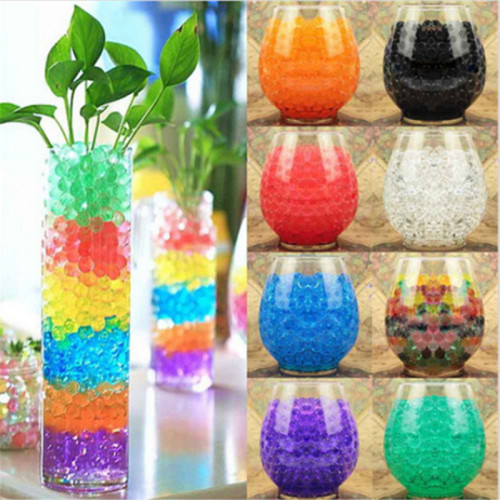 1000PCS/Bag Pearl Shaped Hydrogel Crystal Soil Water Beads Bio Gel Mud Grow Magic Jelly Balls For Flower Wedding Home Decor 5Z