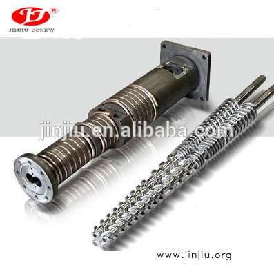Conical twin screw barrel for PVC / PP extruder machine