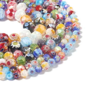 Lampwork Glasss Trung Beads 8mm 40pcs