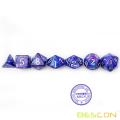 Série de jeux de dés Bescon Starry Night, 7pcs Polyhedral RPG Dice Set de TWILIGHT, Tinbox Set