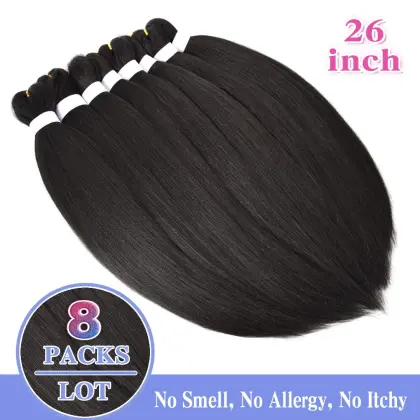 Professional Itch Free Hot Setting Perm Yaki Texture Prestretched Braiding Hair (#1B)Yaki Pony Yaku Wave Braiding Hair Extension